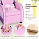 Kids Recliner Chair Gaming Sofa PU Leather Armchair w/Side Pockets Pink