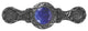 Victorian Jewel Pull Brite Nickel/Blue Sodalite