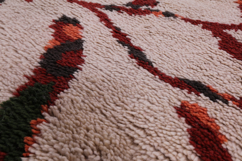 Moroccan Hand Knotted Wool Rug 8' 0" X 10' 2" Q9295