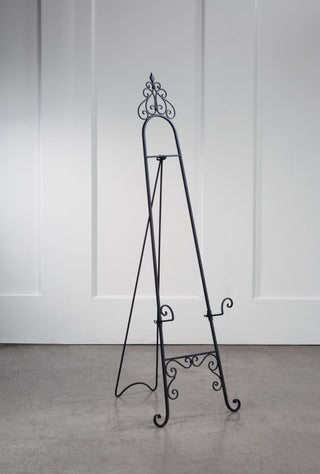 53"H Parisian Metal Floor Easel, Black