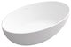 67in White Solid Surface Freestanding Soaking Bathtub with Drain