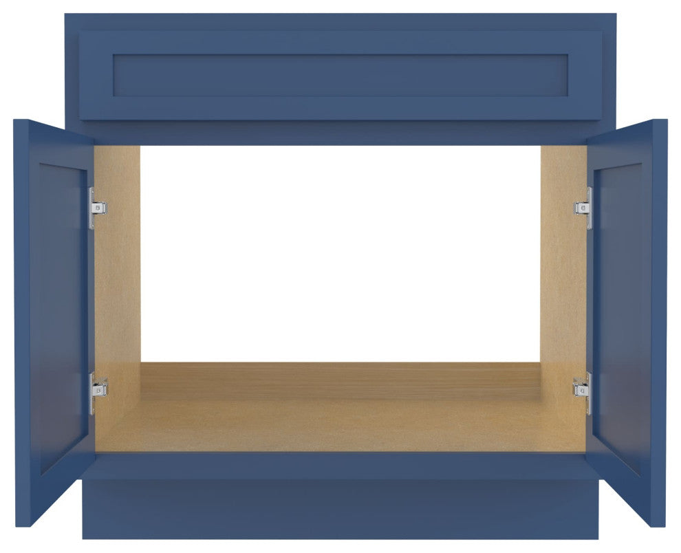 Vanity Art Vanity Base Cabinet, No Top, 30", Blue