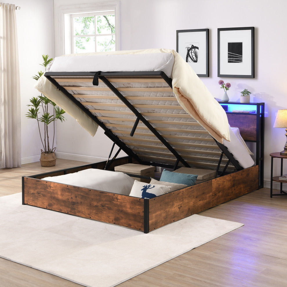Gewnee Lift-up Storage Bed Frame