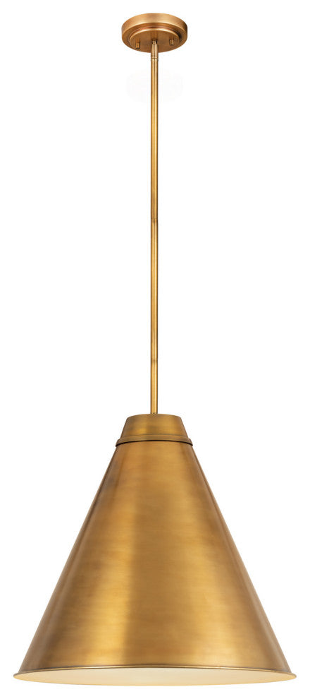 Zlite 6011P24-RB 1-Light Pendant, Rubbed Brass