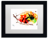 Mako 'Abstract 05' Art, Black Frame, White Mat, 14x11