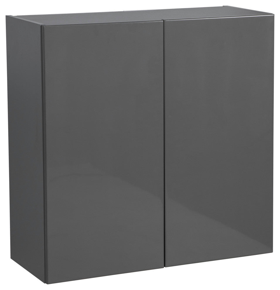 33 x 30 Wall Cabinet-Double Door-with Grey Gloss door