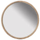 Benzara BM286105 28" Wall Mount Accent Mirror, Natural Fir Wood