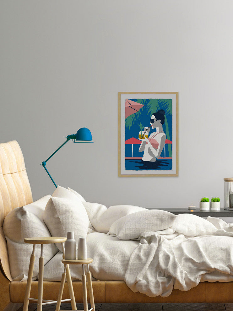 "Enjoy the Cocktails" Framed Painting Print, 16"x24"