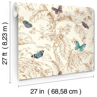 Papillon Gold Wallpaper