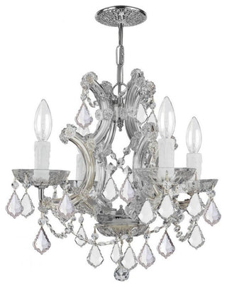 Maria Theresa 4-Light Mini Chandelier, Polished Chrome Finish