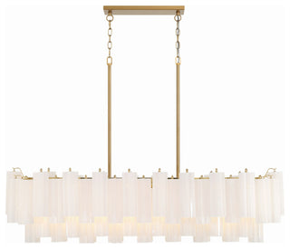 Crystorama Lighting Group ADD-317-WH Addis 14 Light 52"W Crystal - Aged Brass