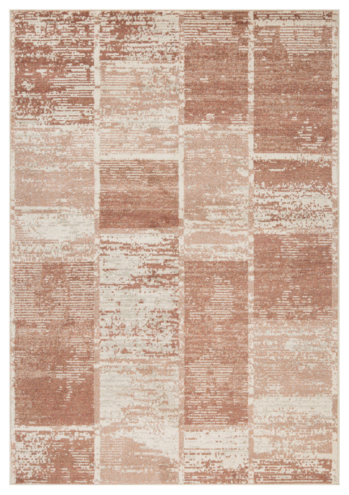 Jordan Aly Area Rug, Sand, 6'7" x 9', Geometric