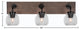 Oxbridge, Bath Bar, Matte Black & Painted Distressed Metal, 5.75" Clear Bubble