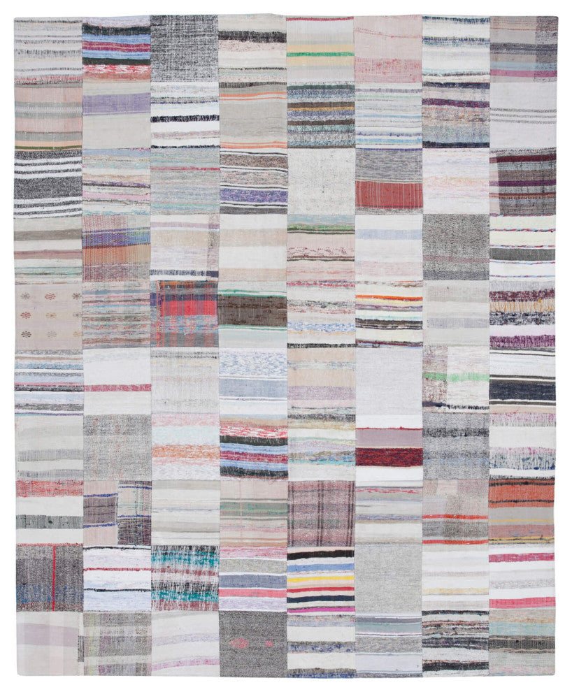 Rug N Carpet - Handmade Turkish 8' 2'' x 10' 0'' Unique Patchwork Kilim Rug