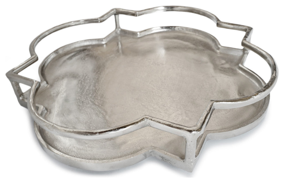 Polished Nickel Serving Tray