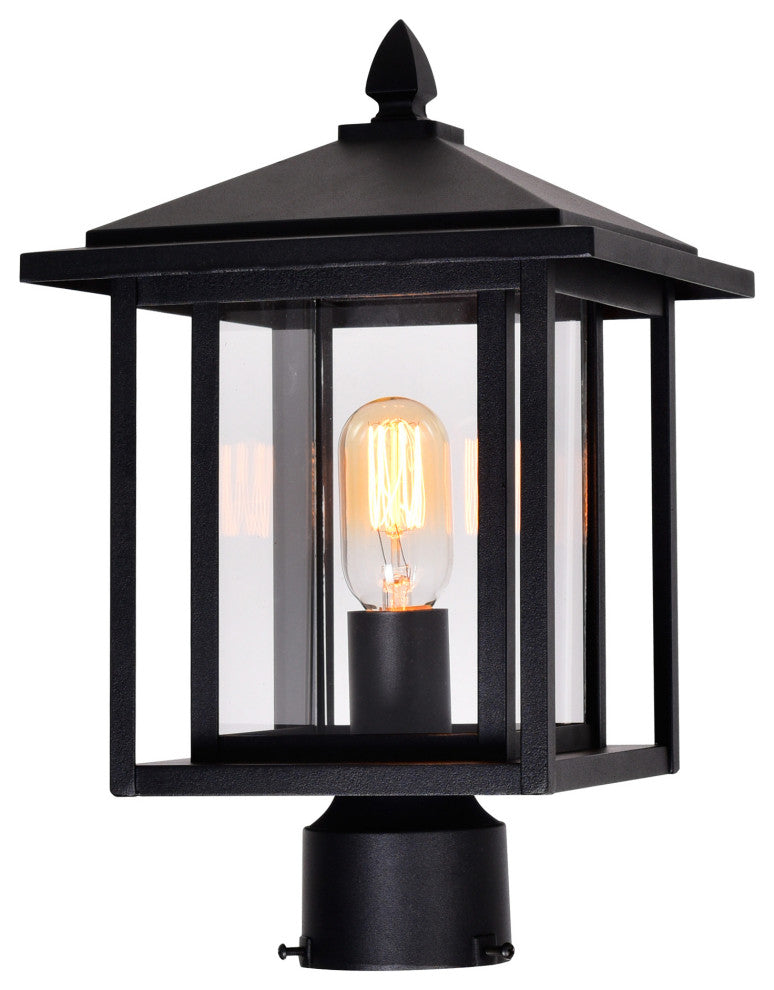 Crawford 1 Light Black Outdoor Lantern Head