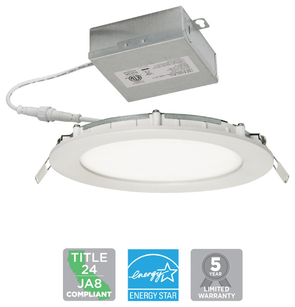 Tuck 8" LED Flush Mount, White