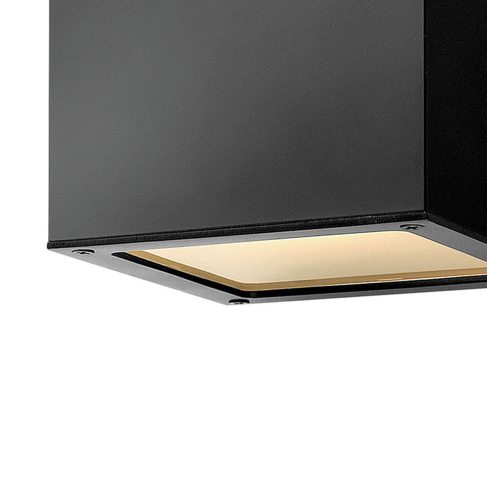Hinkley Kube Extra Small Down Light Wall Mount Lantern, Satin Black