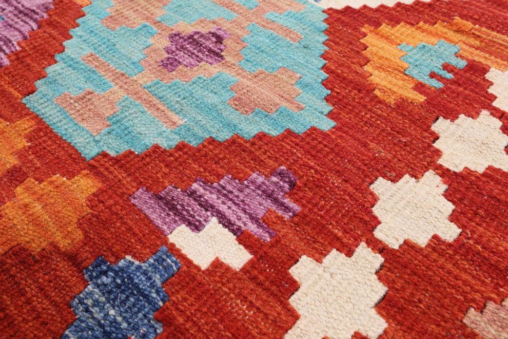 Kilim Flat Weave Wool On Wool Reversible Rug 10' 5" X 15' 4" - Q12540