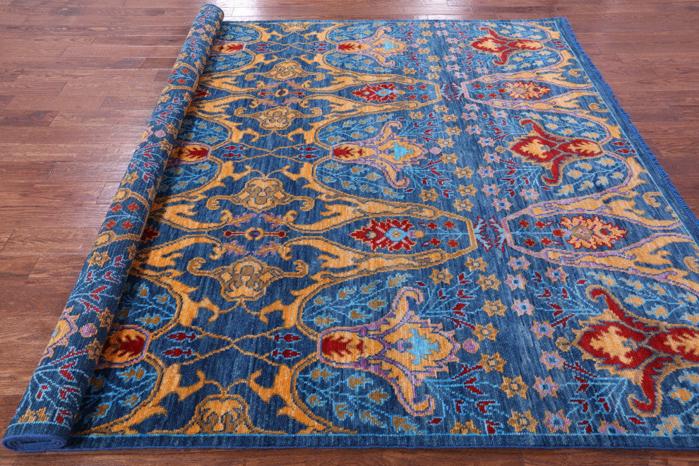 8' 2" X 10' 2" Handmade Turkish Oushak Wool Rug - Q15956
