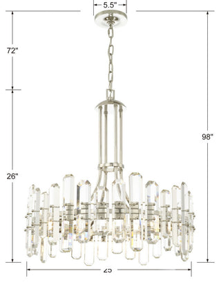 Crystorama Lighting Group BOL-8888 Bolton 8 Light 25"W Crystal - Polished