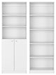 Paonia 2 Piece Living Room Set with 2 Bookcases, White