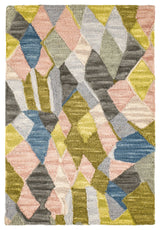 Kit Kemp x Dash & Albert Deer Leap Coral Hand Hooked Wool Rug, Multi, 2'6" x 8'