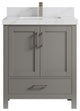 Malibu 30 Single Sink Bath Vanity in Elephant Skin Gray 2" Calacatta Sienna