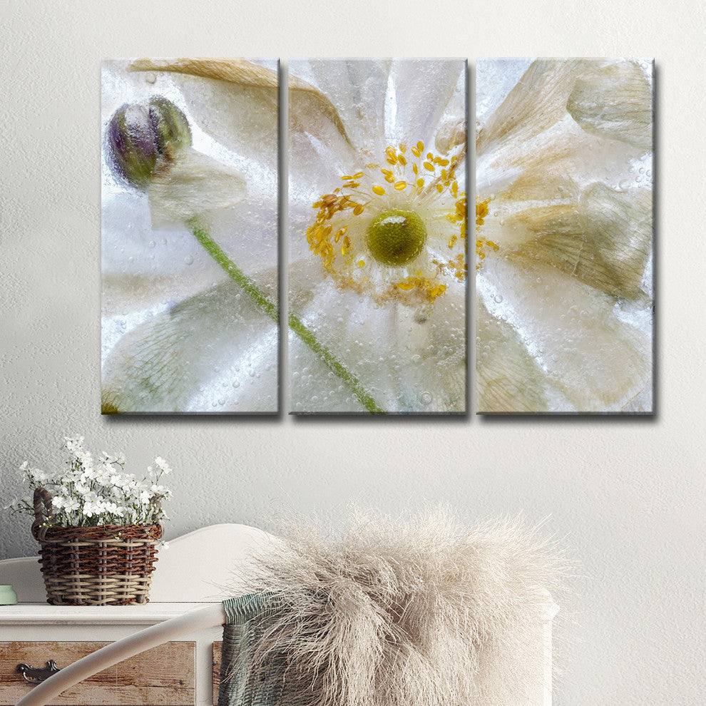 Ready2HangArt 'Floral Freeze' 3-Piece Canvas Wall Decor Set, 60"x40"