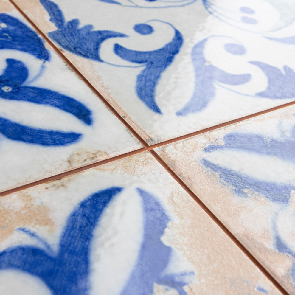 Kings Luxe Heritage Leaves Ceramic Floor and Wall Tile