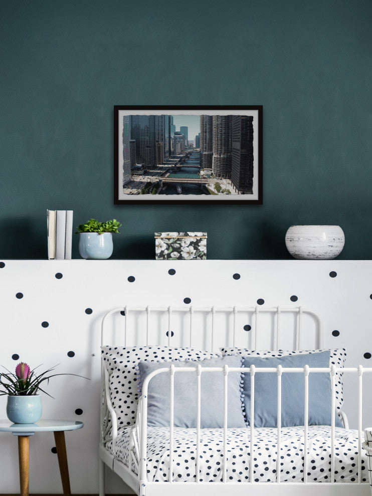 "Chicago Bridges" Framed Painting Print, 45x30