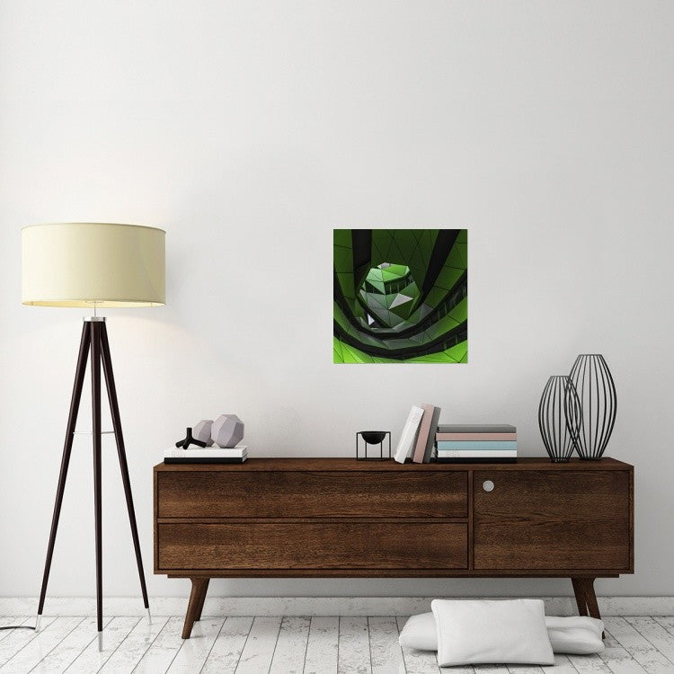 "Green Offices" Stretched Canvas Giclee by Gilbert Claes, 24x24"