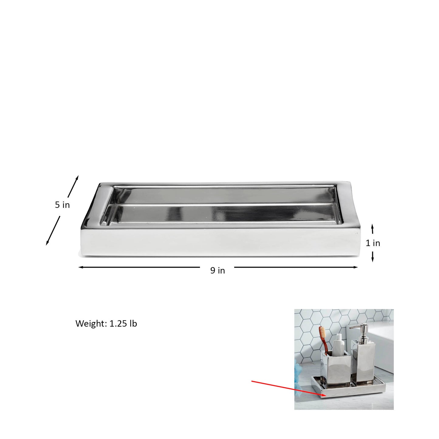 Modern Bath Amenity Tray