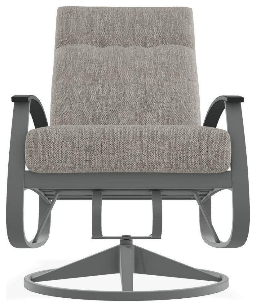 Belle Isle Cushion Deep Seat Outdoor Swivel Rocker, Thatch Ash/Graphite