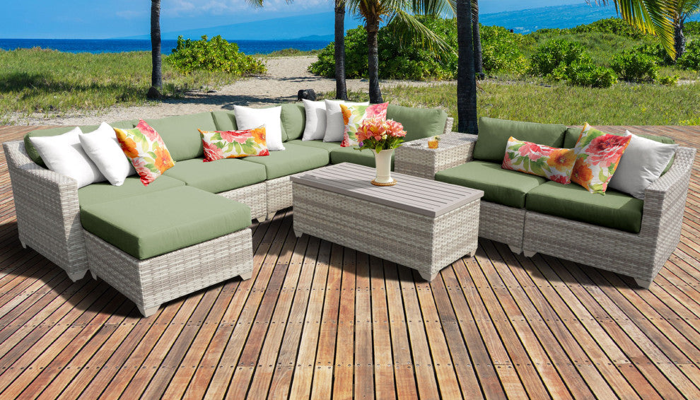 Fairmont 10 Piece Outdoor Wicker Patio Furniture Set 10b
