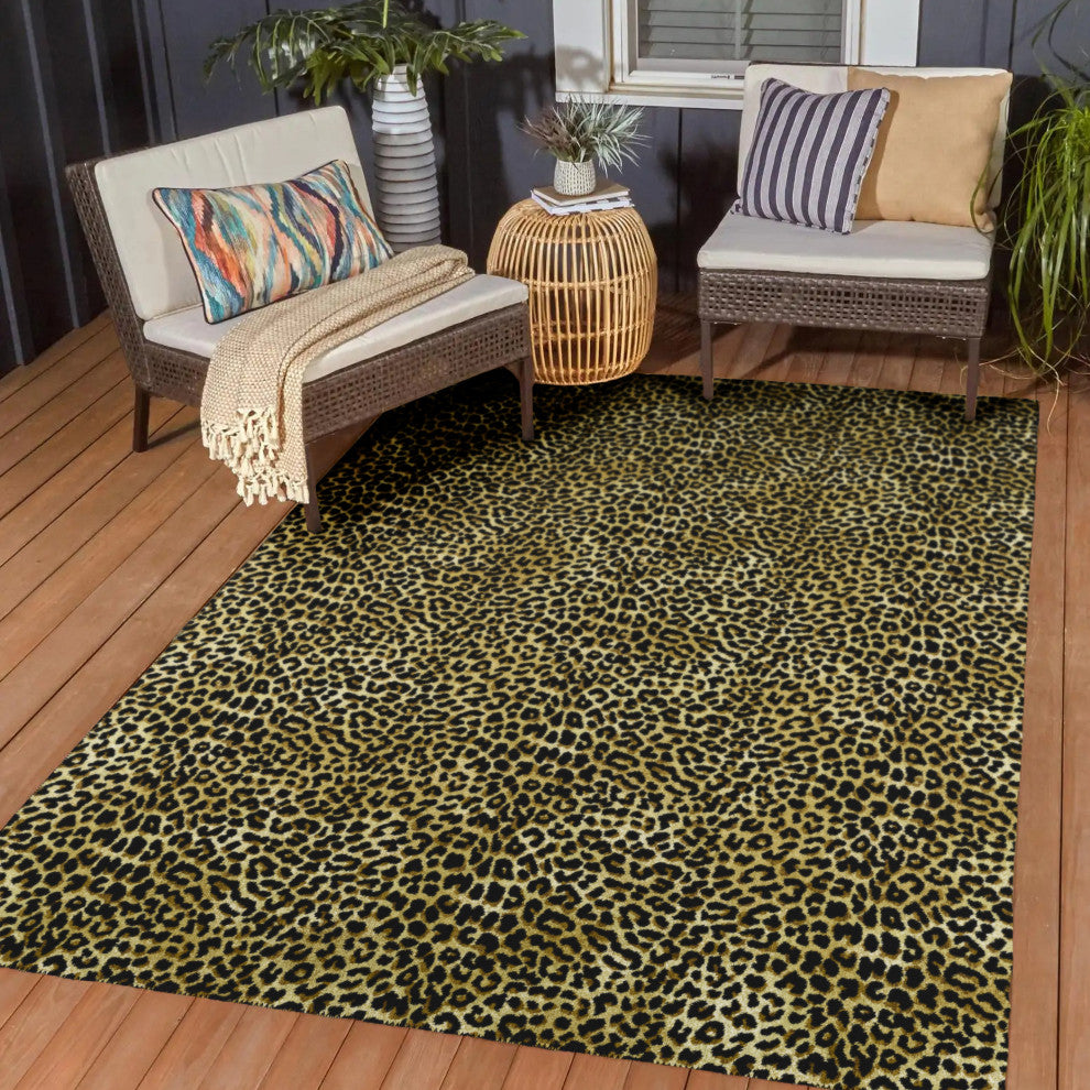 Indoor/Outdoor Mali ML2 Gold Machine Washable 5' x 7'6" Rug