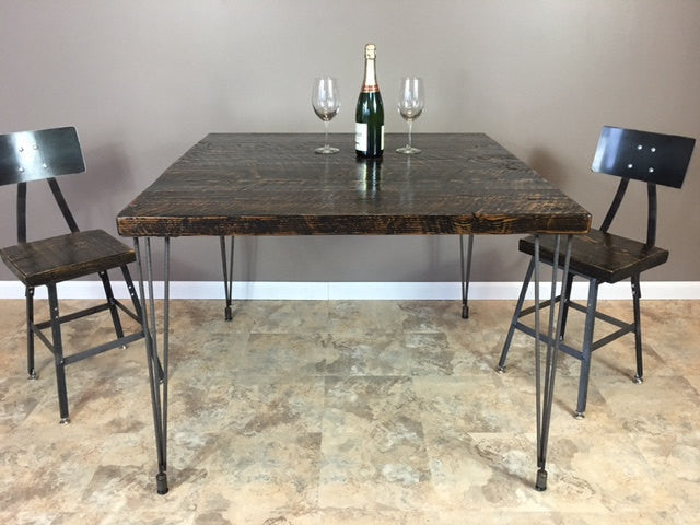 Small Wood Desk With Mid Century Hairpin Legs, 36x60x30, Beeswax