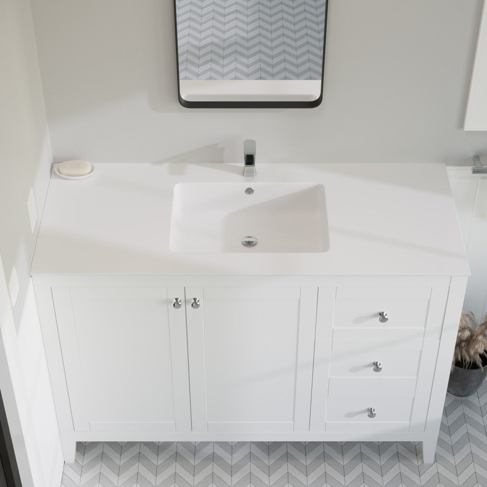 Voltaire 49" Vanity Top Sink with Single Faucet Hole