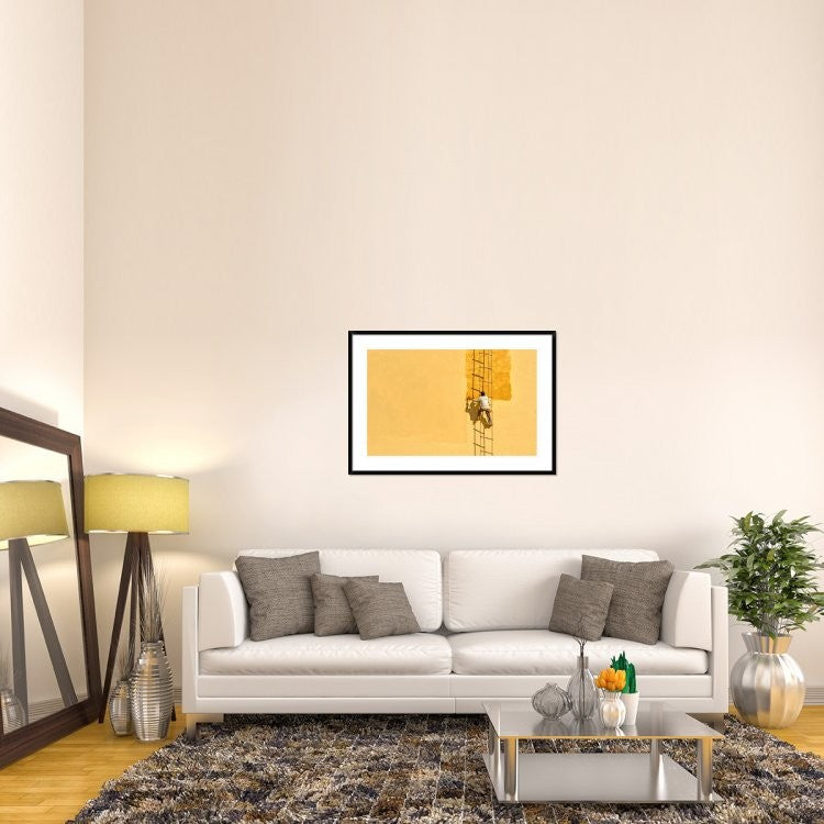 "Der Anstreicher" Framed Digital Print by Anette Ohlendorf, 44x30"