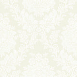 Liza Cream Roselle Damask Wallpaper, Sample