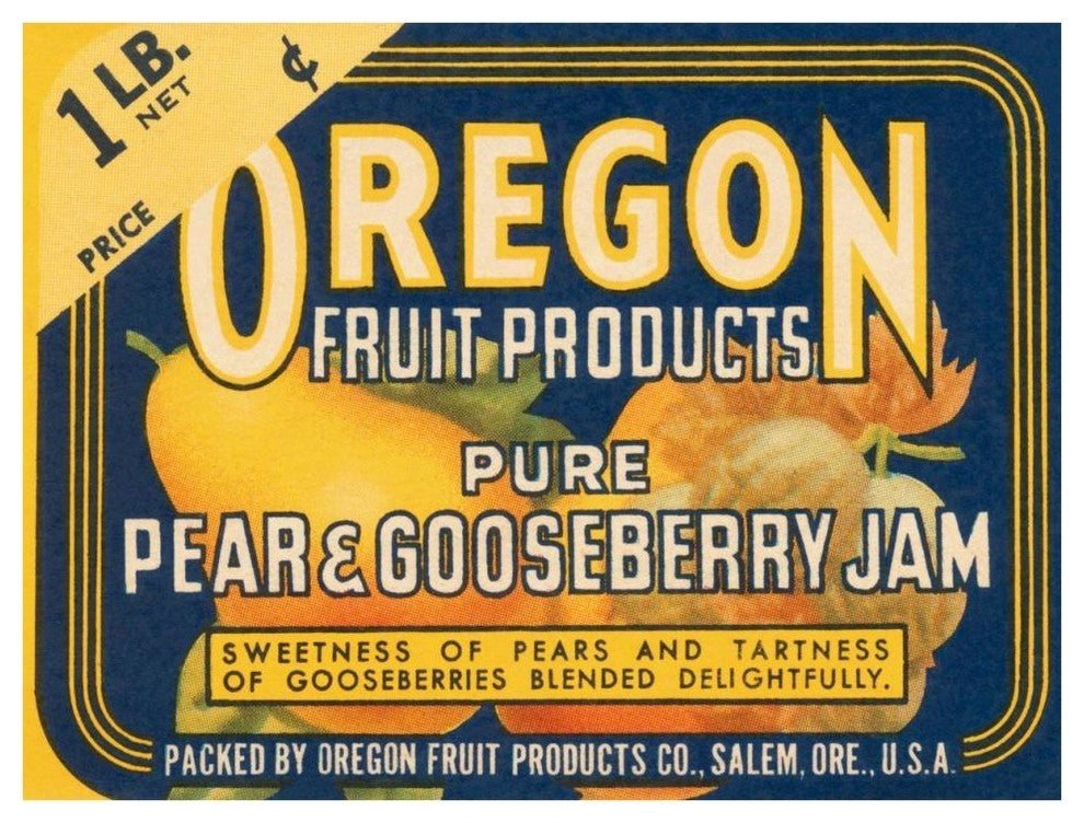 "Pure Pear & Gooseberry Jam" Digital Paper Print by Retrolabel, 42"x32"