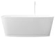 Straight Bath 60x28x21, Matte, Polished Chrome Overflow