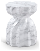 Caserta Finished Concrete Indoor/Outdoor End / Side Table, White