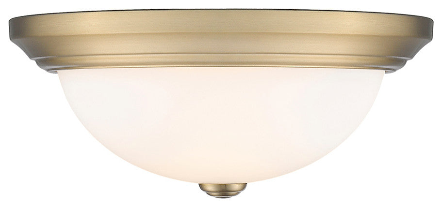 2 Light 13" Modern Gold Flushmount