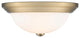 2 Light 13" Modern Gold Flushmount