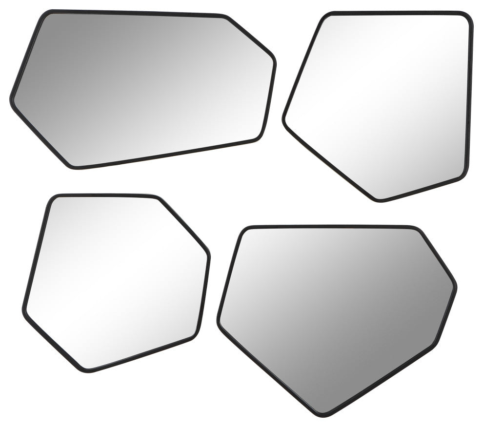 Uttermost Linneah Black Mirrors, 4-Piece Set