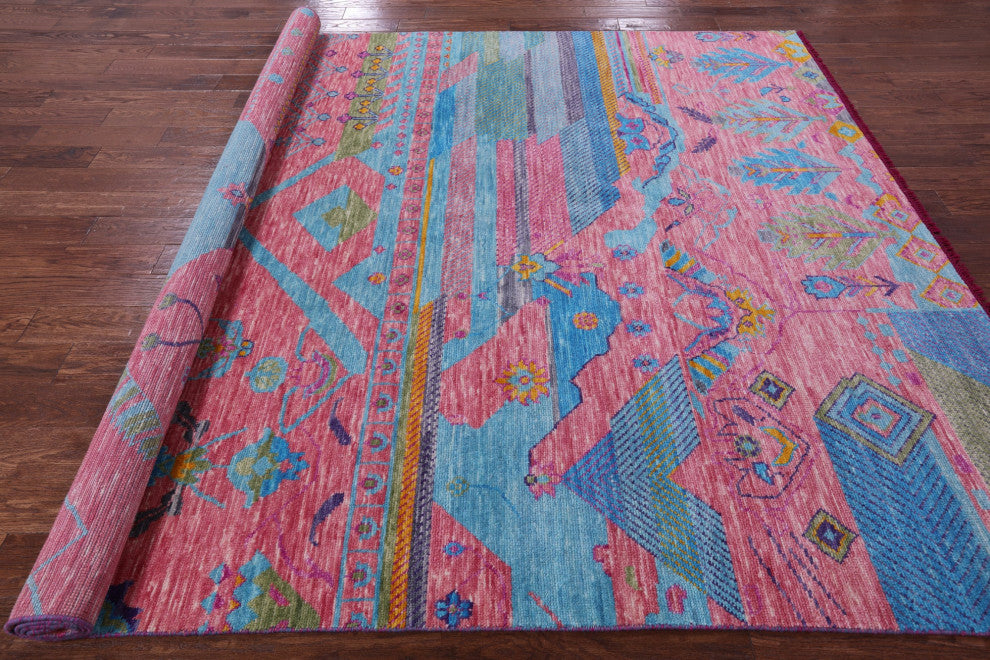 8' 1" X 10' 0" Moroccan Handmade Wool Rug - Q15411