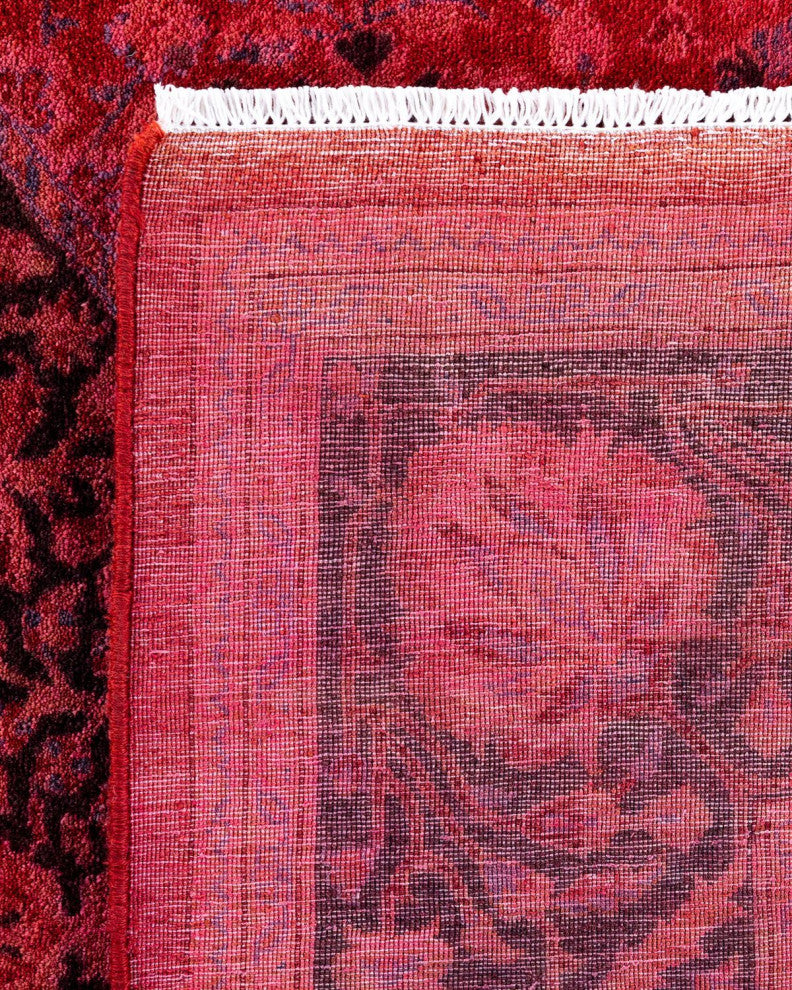 Overdyed, One-of-a-Kind Hand-Knotted Area Rug Pink, 5'1"x7'8"