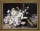 Guillaume Vogels a Still Life with Chrysanthemums and a FanCanvas Print, 21"x28"