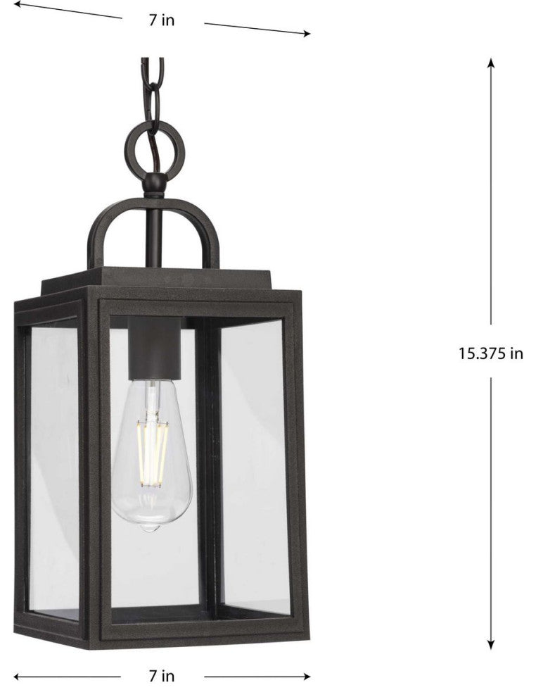Grandbury Collection 11-7/8" 1-Light Antique Bronze Outdoor Wall Lantern